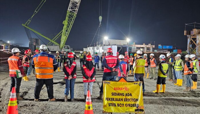 Pekerjaan Erection Steel Box Girder Modifikasi Simpang Susun Bitung Tahap 1, Jasa Marga Lakukan Pengaturan Lalu Lintas Di Ruas Tol  Jakarta-Tangerang