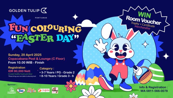 Golden Tulip Pontianak Hadirkan Fun Coloring “Easter Day” dan Egg Painting untuk Rayakan Paskah dengan Keceriaan Keluarga