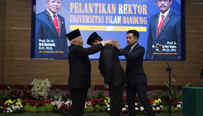 Prof. Ir. A. Harits Nu’man, M.T., Ph.D., IPU. Resmi Dilantik sebagai Rektor Unisba Masa Bakti 2025–2029