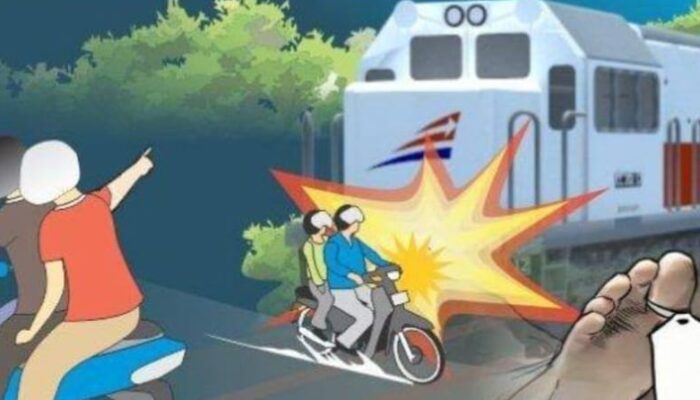 Dua Warga Baleendah Tewas Tertabrak KA di Perlintasan Tanpa Palang Pintu Rancaekek
