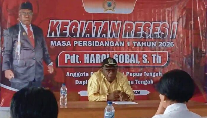 Kegiatan Reses Anggota DPRP Papua Tengah Halor Gobai di SMK Pertanian Yamewa Paniai