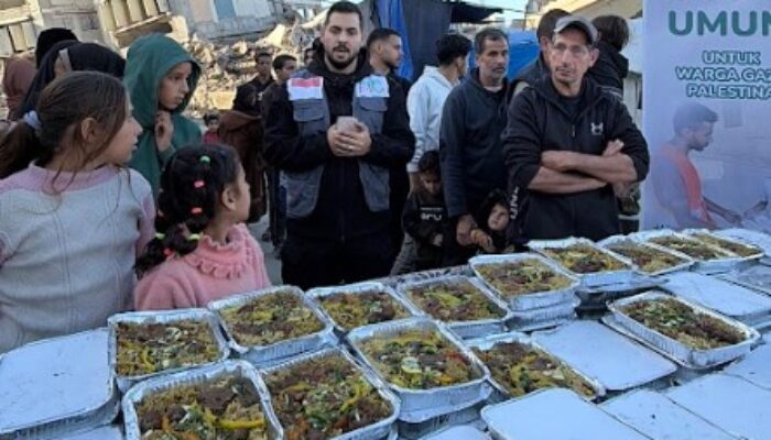 Penyaluran Iftar Palestina oleh Itqan Peduli untuk Pengungsi di Gaza Utara