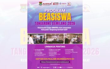 Wujudkan Kuliah Gratis, Pemkab Tangerang Kembali Buka Beasiswa Tangerang Gemilang 2026