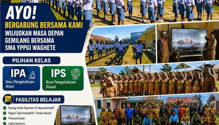 SMA YPPGI Whagete Buka Penerimaan Murid Baru 2026/2027