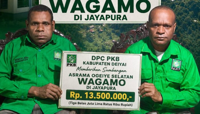 DPC PKB Deiyai Serahkan Sumbangan Rp 13,5 Juta Untuk Asrama Wagamo Kota Studi Jayapura