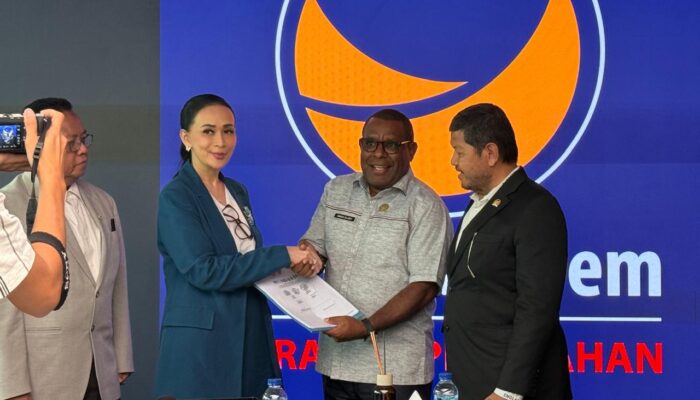 Wakil  Ketua I DPR Papua Tengah Sampaikan Aspirasi ke Fraksi NasDem DPR RI, Minta RDP di Komisi I dan III