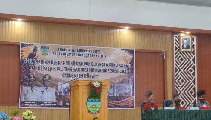 Kadinsos Deiyai Apresiasi Pelantikan Kepala Suku Tingkat Distrik Periode  2026–2031