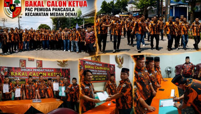 Diiringi Dukungan Solid Pengurus Ranting, Guntur Sahputra Resmi Daftar dan Jadi Calon Tunggal Ketua PAC Pemuda Pancasila Medan Denai