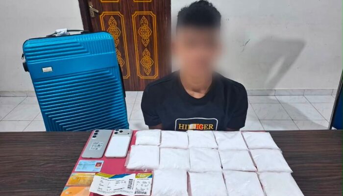 Gagal Lolos X-Ray! Kurir Asal Aceh Bawa 2 Kg Sabu Ditangkap, Polisi Telusuri Asal Barang