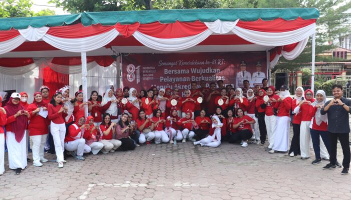 Semarak HUT RI ke-81, RSUD Drs. H. Amri Tambunan Gelar Lomba dan Bagikan 100 Bendera kepada Warga
