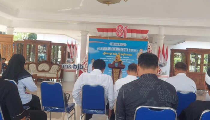 Pelantikan FKKSMKS Kota Banjar, Wawali Soroti Penurunan Siswa SMK Swasta